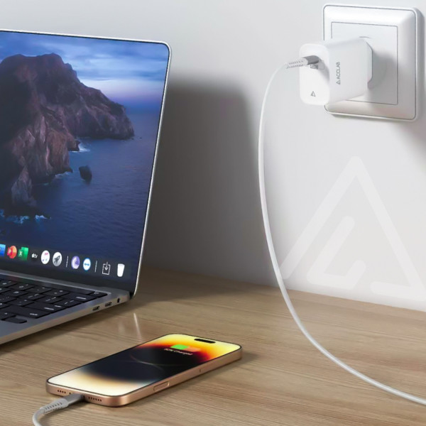 Фото - Мережевий зарядний пристрій ACCLAB 45W USB-C QC4.0 White (AL-TC451)