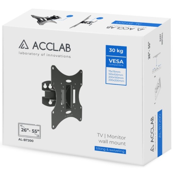 Фото - Кріплення для телевізора ACCLAB AL-BT200 26-55+кабель HDMI 1.8м +Органайзер (1283126485732)