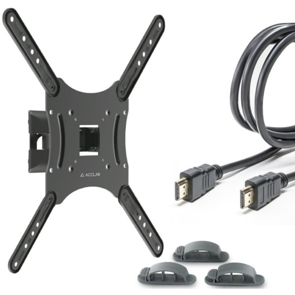 Фото - Кріплення для телевізора ACCLAB AL-BT400 26-55+Кабель HDMI 1.8 м + Органайзер (1283126631146)