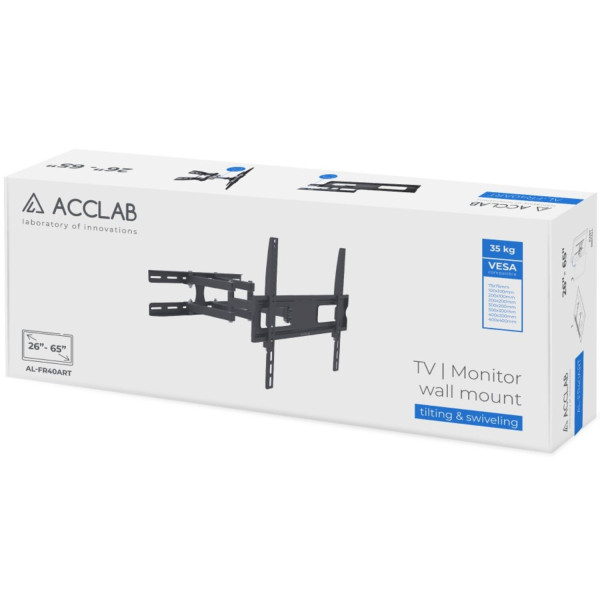 Фото - Крепление для телевизора ACCLAB AL-FR40/ART 26-65+кабель HDMI 1.8 м +Органайзер (1283126631177)