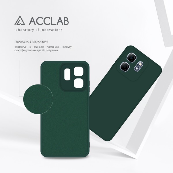 Фото - Чохол для смартфону ACCLAB Silicone Case for Infinix Hot 50i Dark Green (1283126601286)