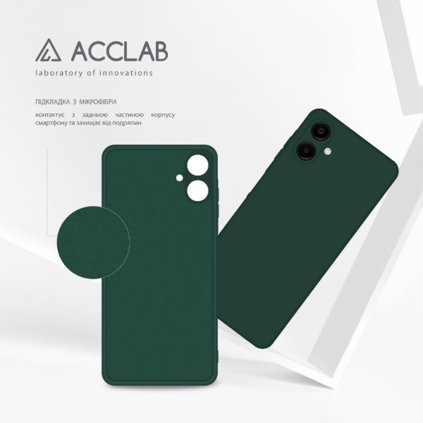 Фото - Чохол для смартфону ACCLAB Silicone Case for Samsung Galaxy A06 Dark Green (1283126601651)