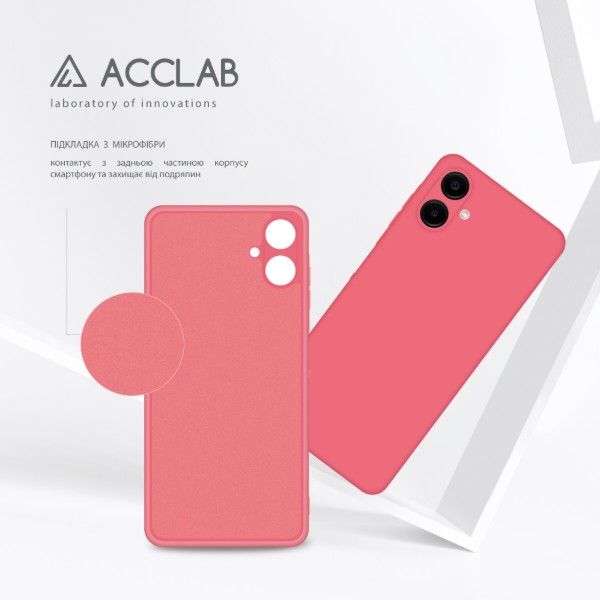 Фото - Чохол для смартфону ACCLAB Silicone Case for Samsung Galaxy A06 Pink (1283126601637)