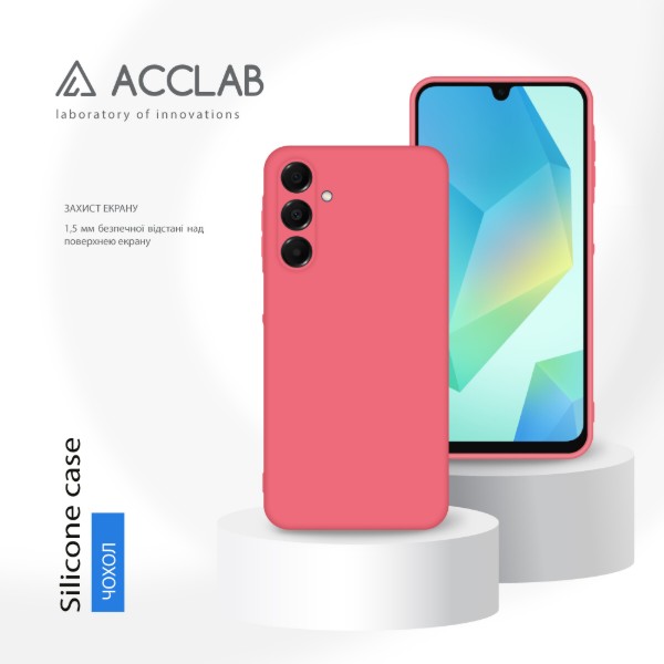 Фото - Чохол для смартфону ACCLAB Silicone Case for Samsung Galaxy A16 Pink (1283126601743)