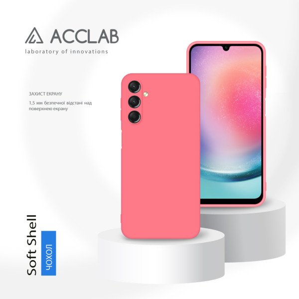 Фото - Чохол для смартфону
 ACCLAB Silicone Case for Samsung Galaxy A24 Pink (1283126601804)