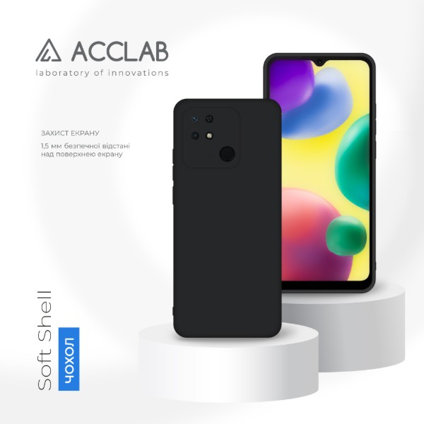 Фото - Чохол для смартфону ACCLAB Silicone Case for Xiaomi Redmi 10C Black (1283126602320)