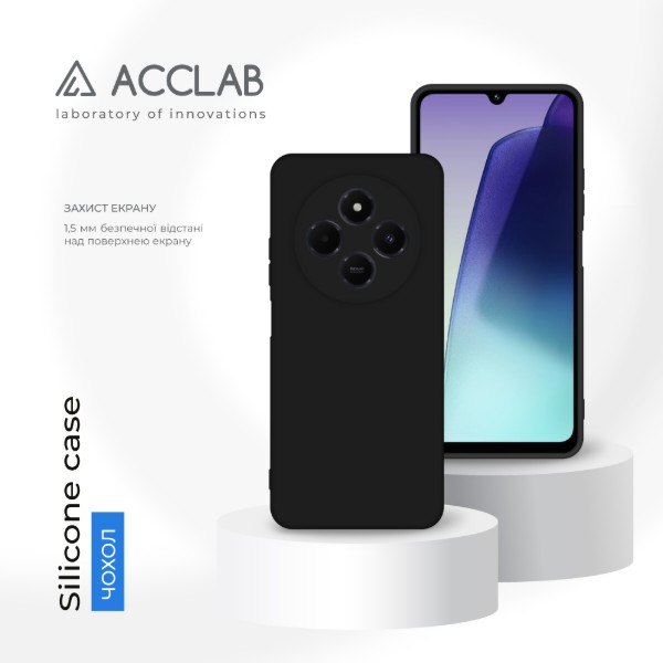 Фото - Чохол для смартфону ACCLAB Silicone Case for Xiaomi Redmi 14C 4G Black (1283126617133)