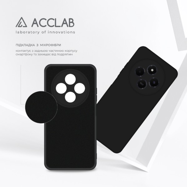 Фото - Чохол для смартфону ACCLAB Silicone Case for Xiaomi Redmi 14C 4G Black (1283126617133)