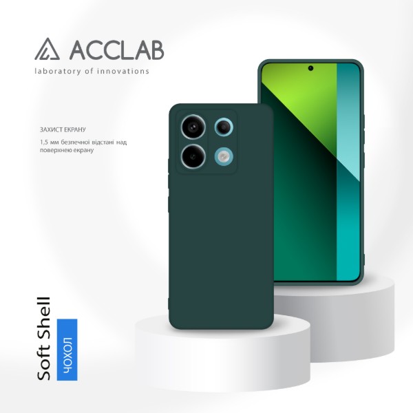 Фото - Чохол для смартфону ACCLAB Silicone Case for Xiaomi Redmi Note 13 Pro 5G Dark Green (1283126602948)