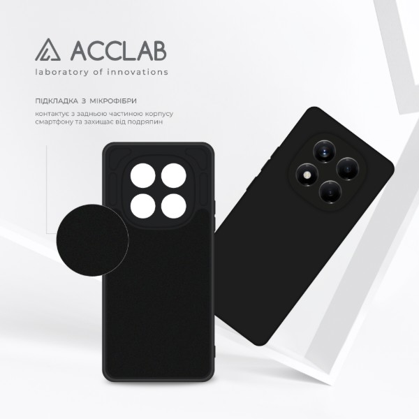 Фото - Чохол для смартфону ACCLAB Silicone Case for Xiaomi Redmi Note 14 PRO 5G Black (1283126617218)