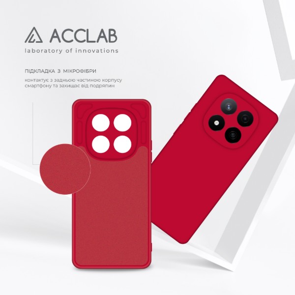 Фото - Чохол для смартфону ACCLAB Silicone Case for Xiaomi Redmi Note 14 PRO PLUS Red (1283126617270)