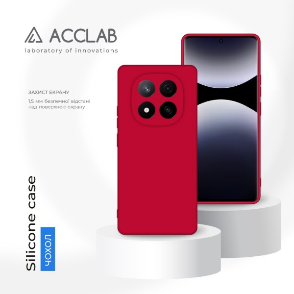 Фото - Чохол для смартфону ACCLAB Silicone Case for Xiaomi Redmi Note 14 PRO PLUS Red (1283126617270)