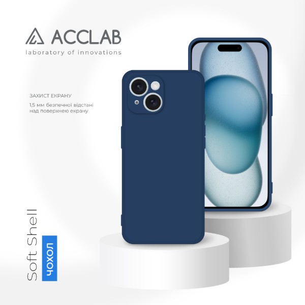 Фото - Чохол для смартфону ACCLAB SoftShell for Apple iPhone 15 Plus Blue (1283126586392)