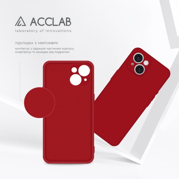 Фото - Чохол для смартфону ACCLAB SoftShell for Apple iPhone 15 Plus Red (1283126586422)