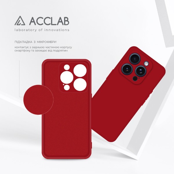 Фото - Чохол для смартфону ACCLAB SoftShell for Apple iPhone 15 Pro Red (1283126586477)