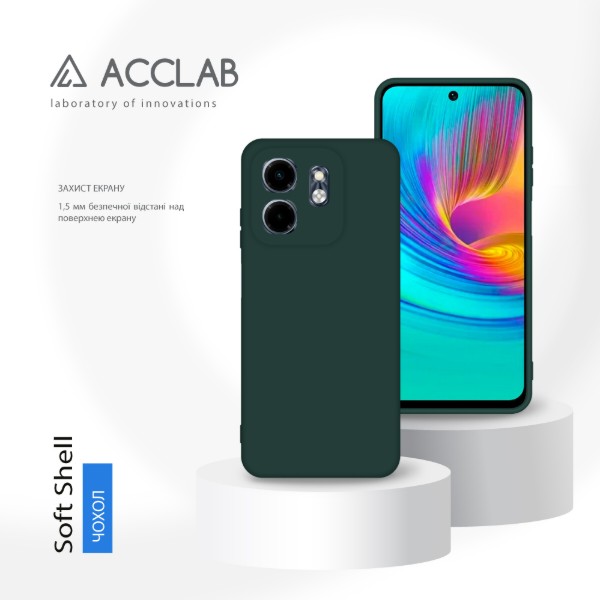 Фото - Чехол для смартфона ACCLAB SoftShell for Infinix Smart 9 Dark Green (1283126611698)
