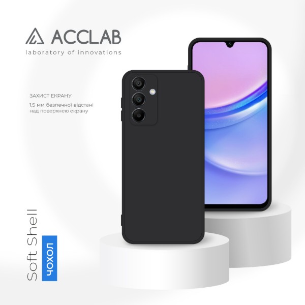 Фото - Чехол для смартфона ACCLAB SoftShell for Samsung Galaxy A15 Black (1283126586842)