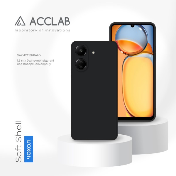Фото - Чехол для смартфона ACCLAB SoftShell for Xiaomi Redmi 13C 4G Black (1283126590429)