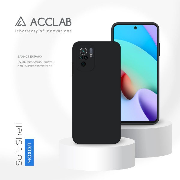 Фото - Чохол для смартфону ACCLAB SoftShell for Xiaomi Redmi Note 10 4G Black (1283126619717)