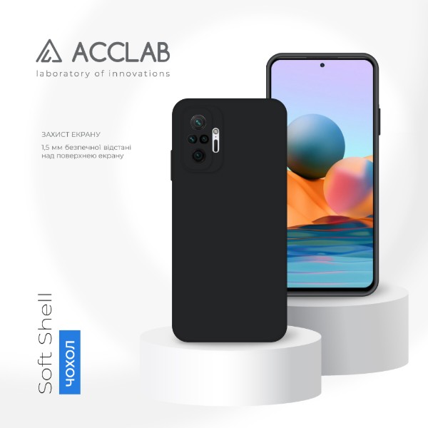 Фото - Чохол для смартфону ACCLAB SoftShell for Xiaomi Redmi Note 10 Pro 4G Black (1283126619793)