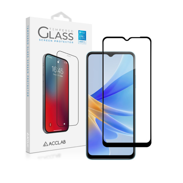 Фото - Защитное стекло для смартфона ACCLAB 9H for Oppo A17k / A15 / A16 / A17 / A18 / A38 4G / A55 5G / A57 / A58 5G / A77 Black (1283126593635)