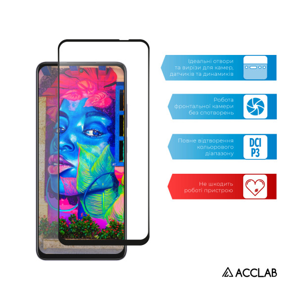 Фото - Защитное стекло для смартфона ACCLAB 9H for Oppo A3x / A80 / A3 4G Black (1283126598890)