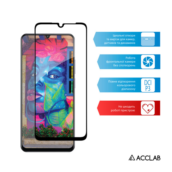 Фото - Защитное стекло для смартфона ACCLAB 9H for Realme Note 60 Black (1283126608957)