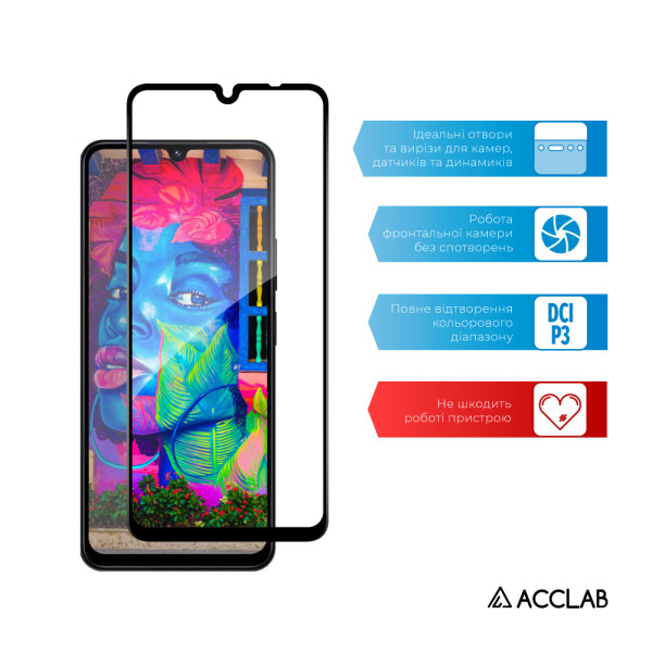 Фото - Защитное стекло для смартфона ACCLAB 9H for Xiaomi Redmi A4 Black (1283126613272)