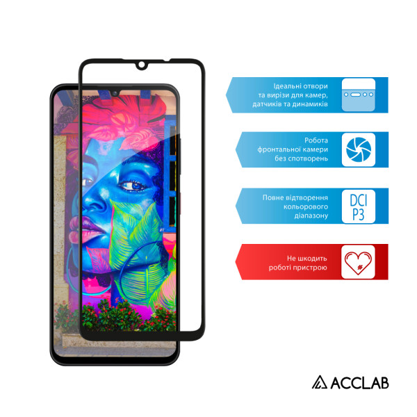 Фото - Защитное стекло для смартфона ACCLAB 9H for ZTE Blade A35 / A55 / A36 / A56 Black (1283126598845)