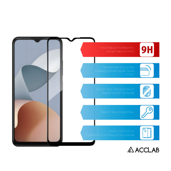 Фото - Защитное стекло для смартфона ACCLAB 9H for ZTE Blade A54 / Blade A34 Black (1283126621000)