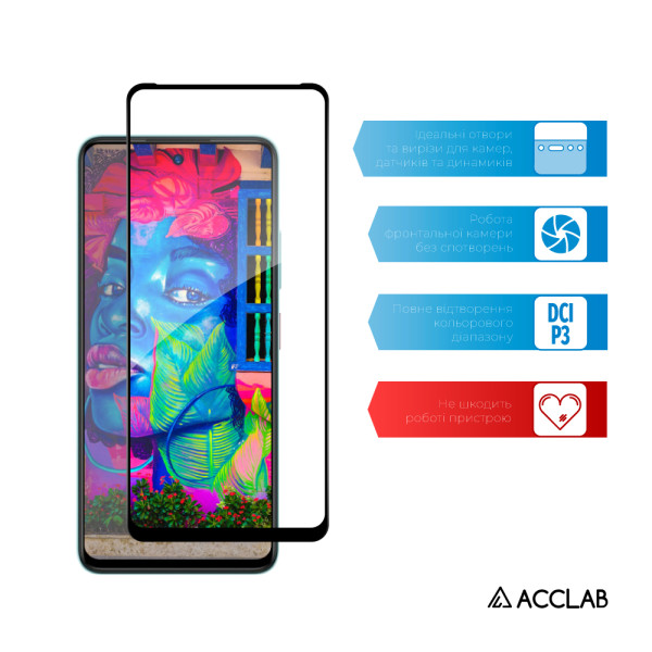 Фото - Защитное стекло для смартфона ACCLAB 9H for ZTE Blade A75 Black (1283126620874)