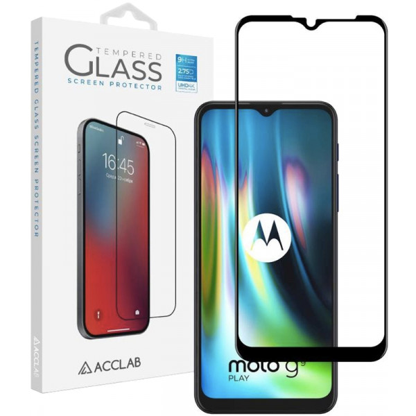 Фото - Захисне скло для смартфону ACCLAB Full Glue for Motorola Moto G9 Play Black (1283126509032)