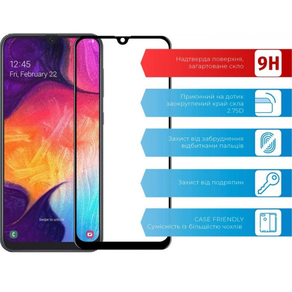 Фото - Защитное стекло для смартфона ACCLAB Full Glue for Samsung A30 (1283126508554)