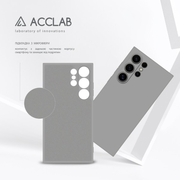 Фото - Чохол для смартфону ACCLAB Silicone Case for Samsung Galaxy S24 Ultra Gray (1283126602139