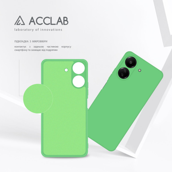 Фото - Чохол для смартфону ACCLAB Silicone Case for Xiaomi Redmi 13C 4G Mint Green (1283126602481)