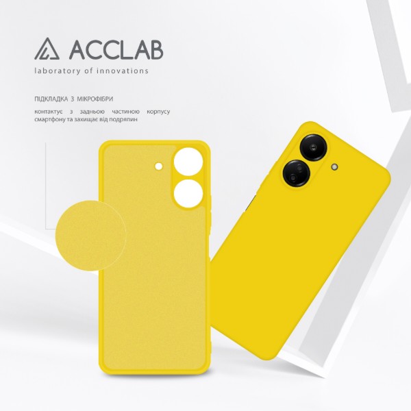 Фото - Чохол для смартфону ACCLAB Silicone Case for Xiaomi Redmi 13C 4G Yellow (1283126602474)