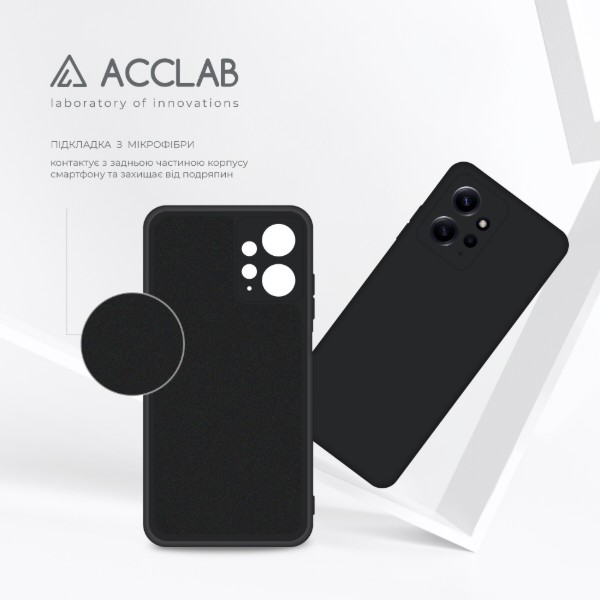Фото - Чохол для смартфону ACCLAB Silicone Case for Xiaomi Redmi Note 12 Black (1283126602726)