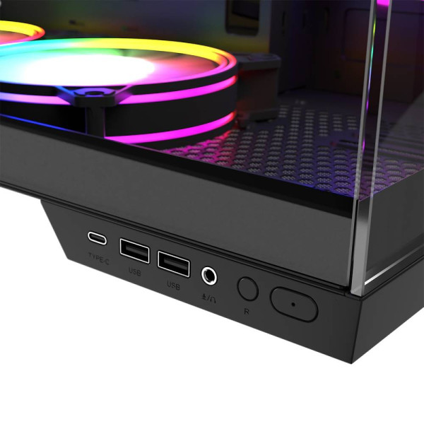 Фото - Корпус Modecom VOLCANO PANORAMA APEX ARGB 5F MIDI GREY без БЖ ATX (AT-PANORAMA-5F-ARGB-10-00)