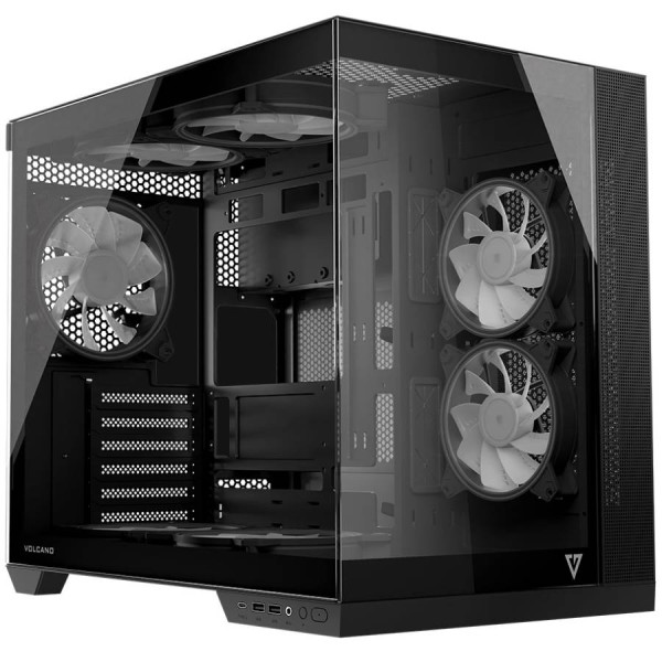 Фото - Корпус Modecom VOLCANO PANORAMA APEX ARGB 5F MIDI GREY без БЖ ATX (AT-PANORAMA-5F-ARGB-10-00)
