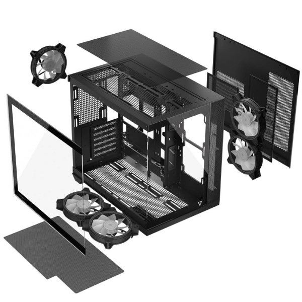 Фото - Корпус Modecom VOLCANO PANORAMA APEX ARGB 5F MIDI GREY без БЖ ATX (AT-PANORAMA-5F-ARGB-10-00)