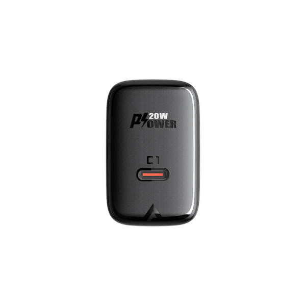 Фото - Мережевий зарядний пристрій AceFast A1 PD20W single USB-C charger Black (6974316280033)