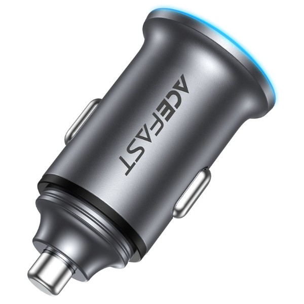 Фото - Автомобільний зарядний пристрій AceFast B15 65W USB-A+USB-C (6974316284963)