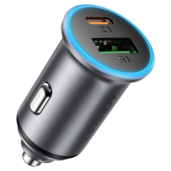 Фото - Автомобільний зарядний пристрій AceFast B15 65W USB-A+USB-C (6974316284963)