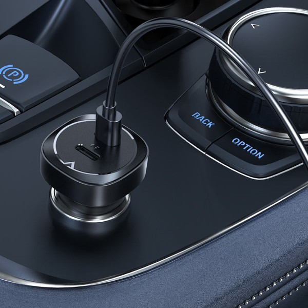 Фото - Автомобільний зарядний пристрій AceFast B2 72W dual USB-C (6974316280361)