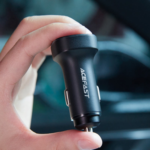 Фото - Автомобільний зарядний пристрій AceFast B2 72W dual USB-C (6974316280361)