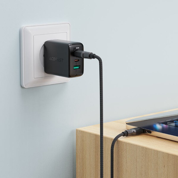 Фото - Кабель AceFast USB 2.0 USB-C to USB-C, 1,2 м, 3.0A, silicone braid C10-03 (6974316283119)