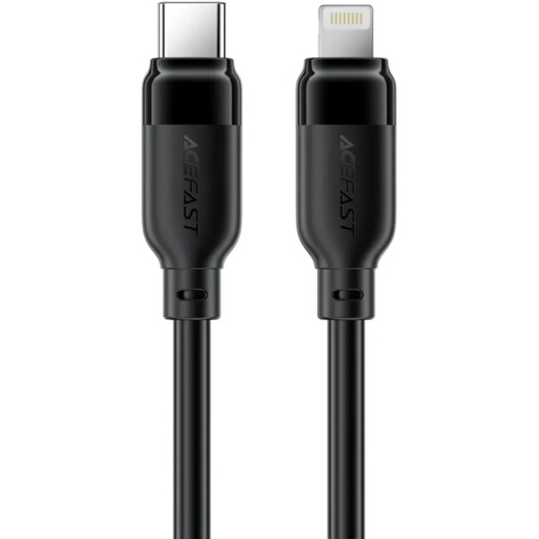 Фото - Кабель AceFast C16-01 TPU charging data cable USB-C to L Black (6974316286196)