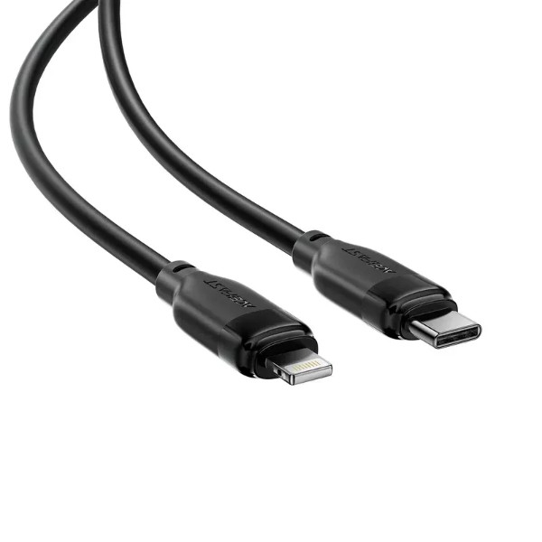 Фото - Кабель AceFast C16-01 TPU charging data cable USB-C to L Black (6974316286196)