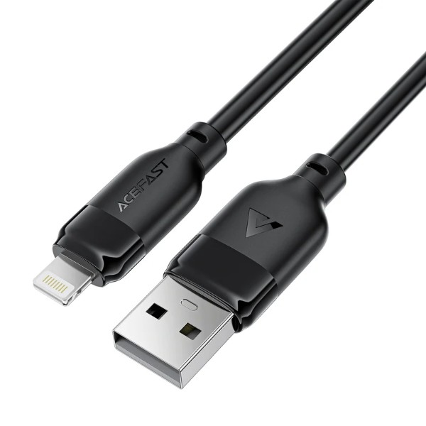 Фото - Кабель AceFast C16-02 TPU charging data cable USB-A to L Black (6974316286202)