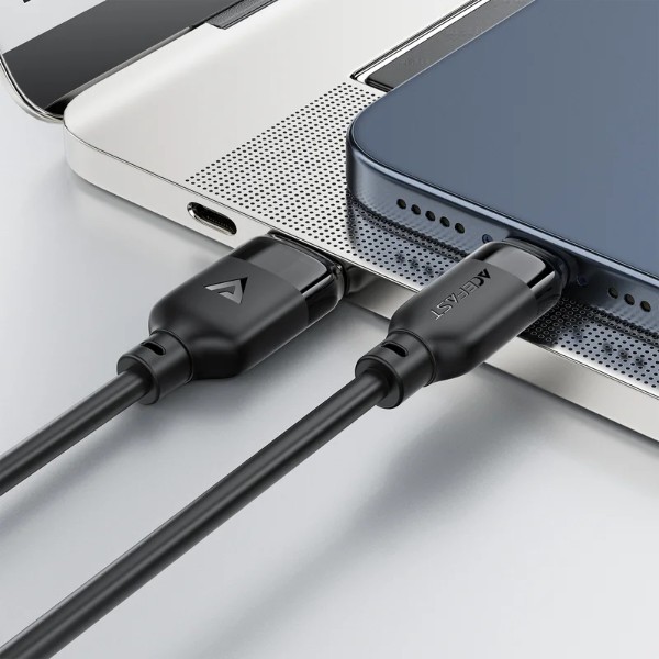 Фото - Кабель AceFast C16-02 TPU charging data cable USB-A to L Black (6974316286202)